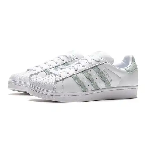 adidas阿迪达斯三叶草女鞋贝壳头小白鞋运动鞋板鞋ee7401