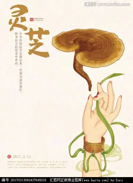 ai设计滴萌妹纸从gj小健哥转采于2017-07-12 16:51:43灵芝插画手绘