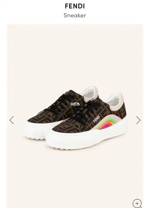 彩虹厚底帆布鞋鞋fendi