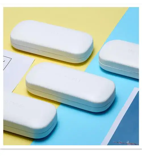 白色眼镜盒 精致新款平光镜眼镜盒女 防蓝光眼镜盒 金属眼镜盒