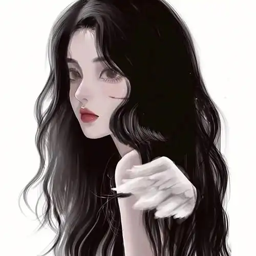 人像插画分享手绘女生头像67