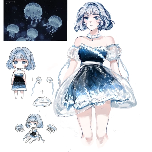 画了水母拟人 等我找到图片原主.