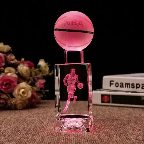 适用nba水晶球篮球摆件生日礼物送男生女生朋友创意diy刻字圣诞节礼物