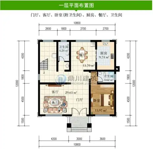 别墅平面户型图别墅图纸编号:dc0747,砖混结构,开间10.