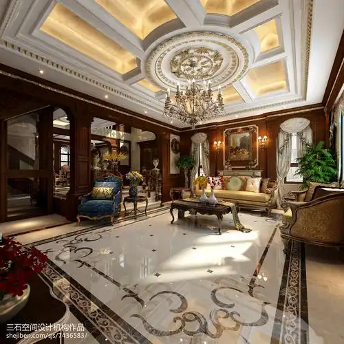 2018大小112平别墅客厅欧式装修效果图片大全客厅欧式豪华客厅设计