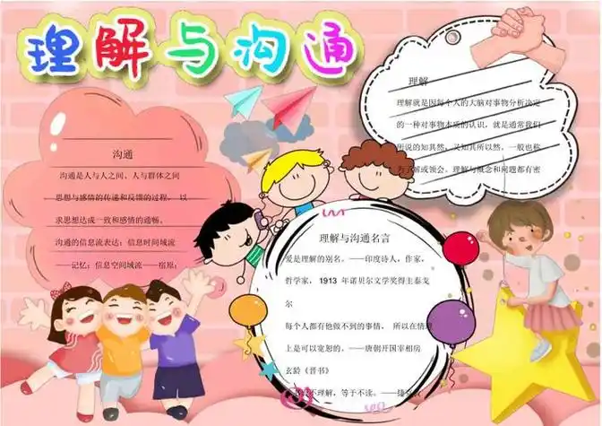 心理沟通手抄报内容2我会三年级人际关系与沟通手抄报三年级手抄报