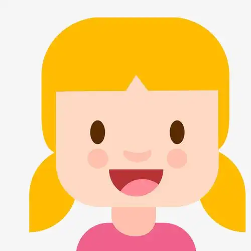 女孩的笑脸矢量图
