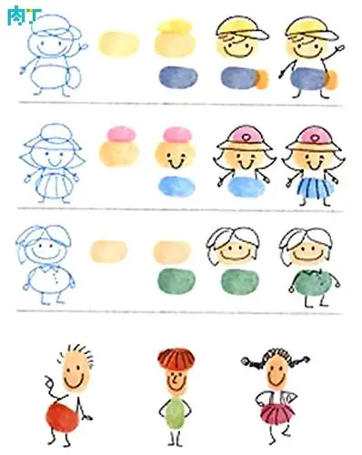 小人物手指画图集