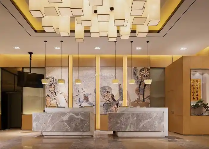 2022武汉酒店大厅前台装修设计图片_装信通网效果图