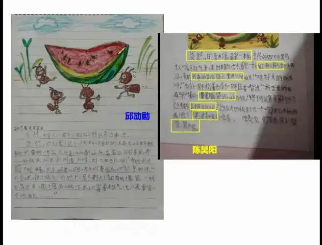 老鼠吃西瓜多图看图写话