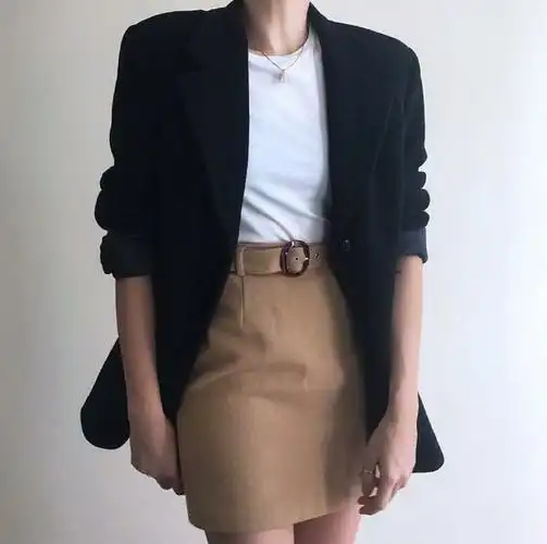 2022早春女生西装穿搭示范参考