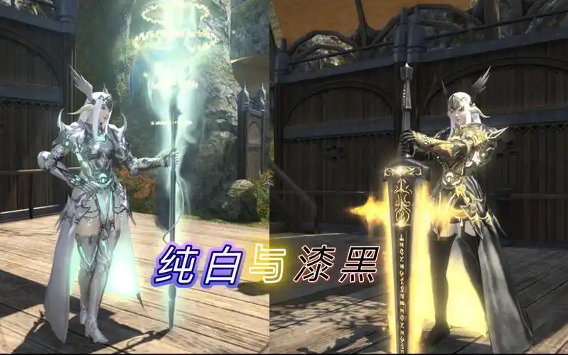 【ff14】纯白与漆黑 龙骑士&暗黑骑士 外观展示