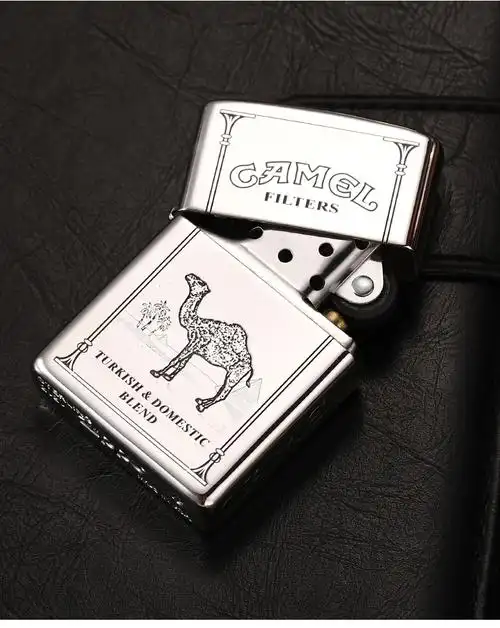 zippo纯银五面骆驼