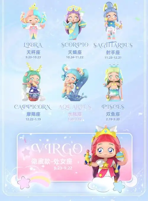 初奇maggie 十二星座系列盲盒摆件礼盒大全2021手办0女孩网红新款