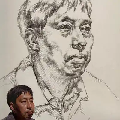 素描人物头像结构图参考