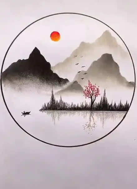 简单几步画山水风景