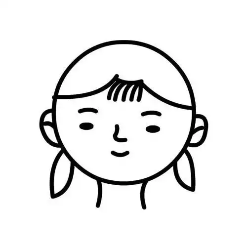 女孩头部简单画法女孩正面头像五官画法人物简笔画简笔画大全