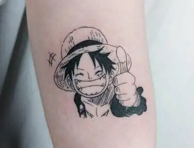 25张手臂路飞卡通纹身图案(海贼王)