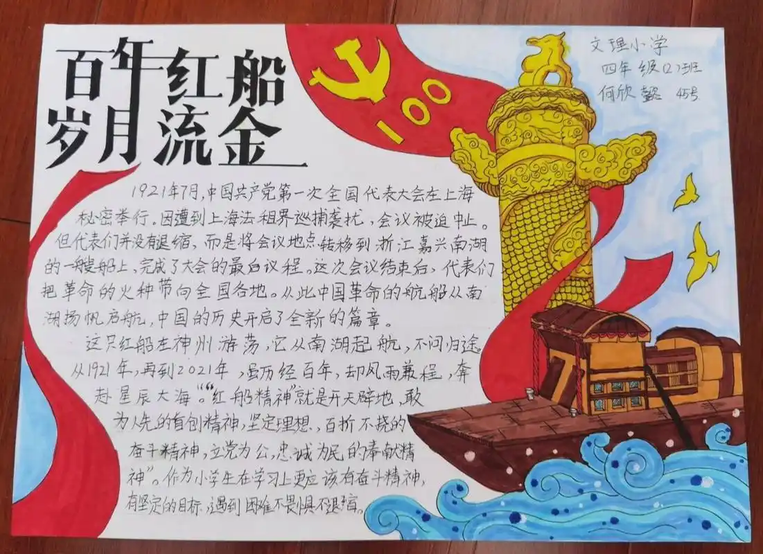 红船精神 建党小报