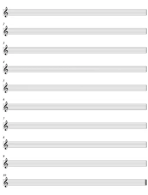 高音谱表低音谱表去掉中间杠杠版
