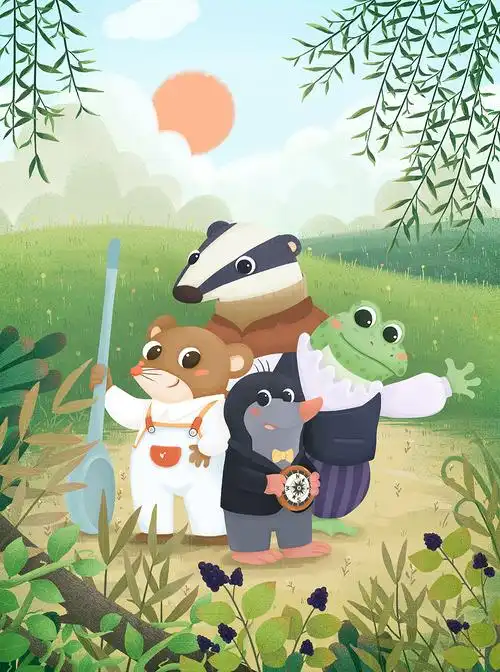 儿童绘本故事插画柳林风声