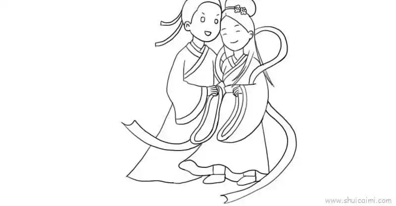 牛郎织女连环画步骤简笔画,牛郎织女连环画画法相关的简笔画内容,就上
