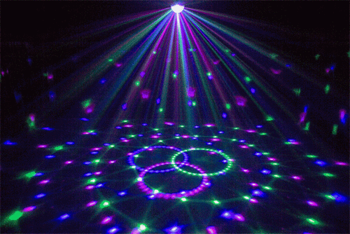 沐坤9色水晶魔球灯 舞台灯酒吧装饰灯光声控彩灯婚庆灯星空灯闪光灯