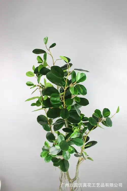 高档欧式大型落地绿植圆叶榕树高度仿真高档家居商场