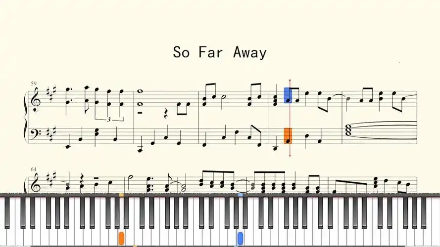 钢琴谱sofaraway钢琴谱钢琴日常练琴钢琴教程钢琴简谱钢