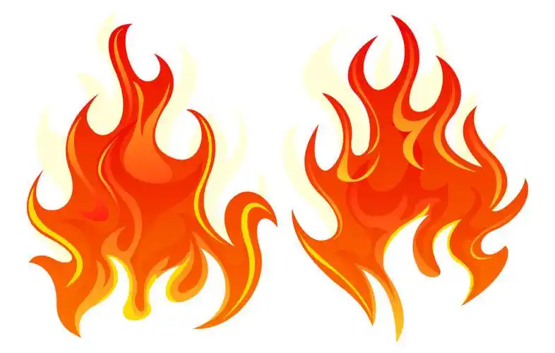 矢量创意现代火焰设计插图