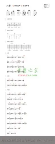 c调版 筷子兄弟《父亲》尤克里里弹唱谱