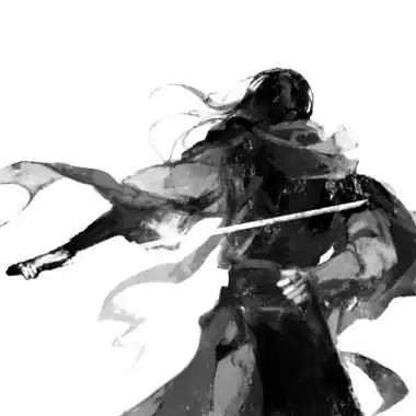 高清武侠风的黑白动漫男头超清古风图片,动漫头像图片
