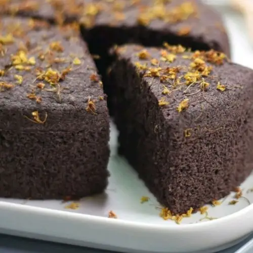 饿货快来口补气血的桂花黑米糕