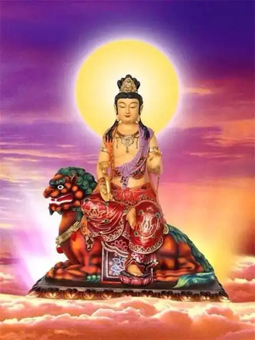 文殊菩萨十大愿精美图,见者定能得到菩萨护佑!