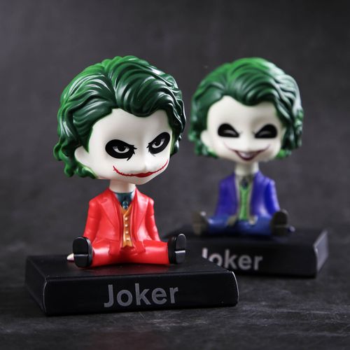 玩悦计划q版小丑摇头公仔模型汽车摆件车内饰手机支架个性joker