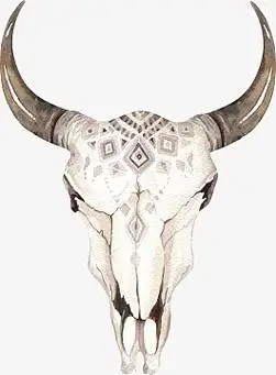 手绘棕色羊头免抠图