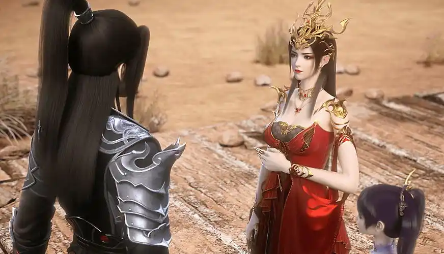 美杜莎穿着宽松,裙子不束腰很像孕妇装,黑丝长裙都保守了_萧炎_关系