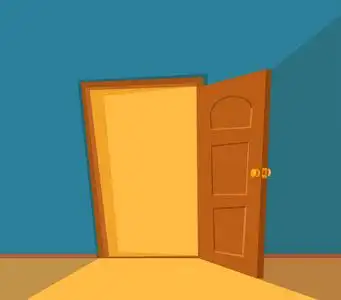 在白色背景上被隔离窗口和门动画片五颜六色的向量例证与谷夏天太阳