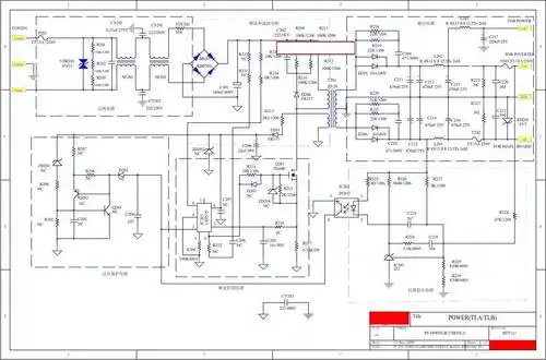 大厂19寸 22寸液晶显示器电源板,高压板原理图