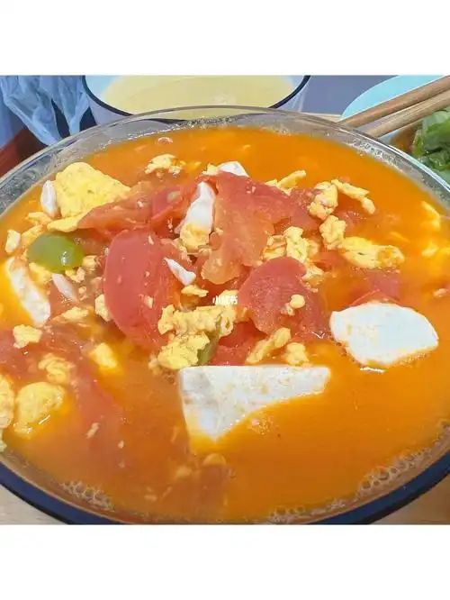 打卡不点外卖第14天番茄豆腐鸡蛋汤