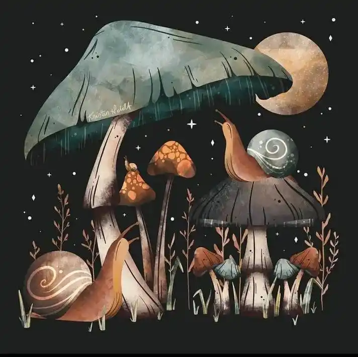 临摹 小蜗牛黑白线稿,一张临摹.小蜗牛蘑菇涂色 - 抖音