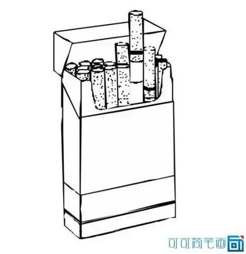 一条中华香烟简笔画
