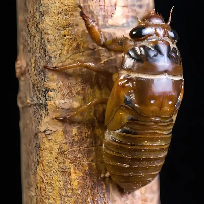 98在夏季的晚上,知了猴会从地下爬出,蜕皮变成蝉.