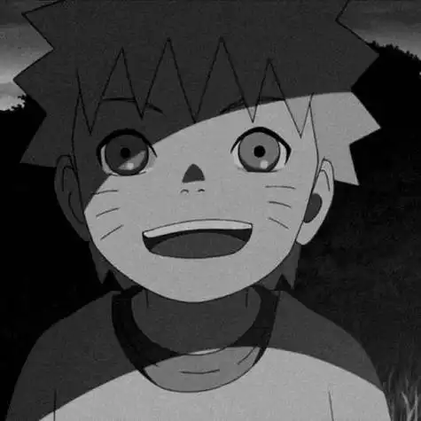 火影忍者黑白头像鸣人