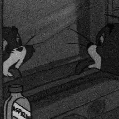 汤姆猫丧图头像 高清好看的抖音汤姆猫丧图黑白头像