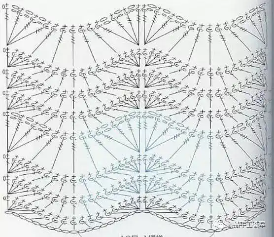 钩针凤尾花短裙图解