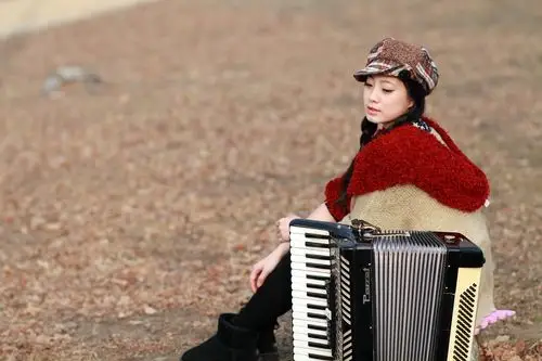 白桦林手风琴女孩