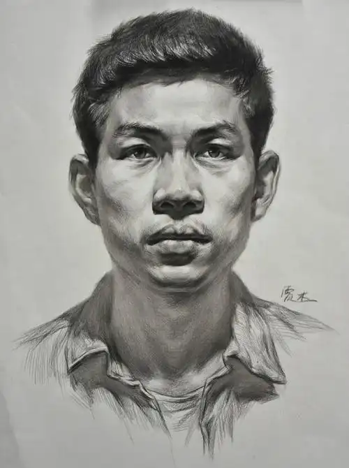 素描头像临摹范画素材,超细腻人头像美术作品