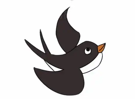 燕子简笔画的画法步骤教程