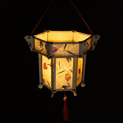 元宵节古风宫灯手提汉服草纸花草创意包古风材料灯笼